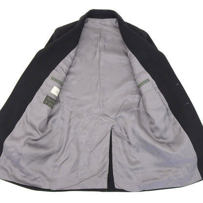 美品 エルボーパッチ ウール チェスターコート メンズ ブラック 44 30202 コート 44