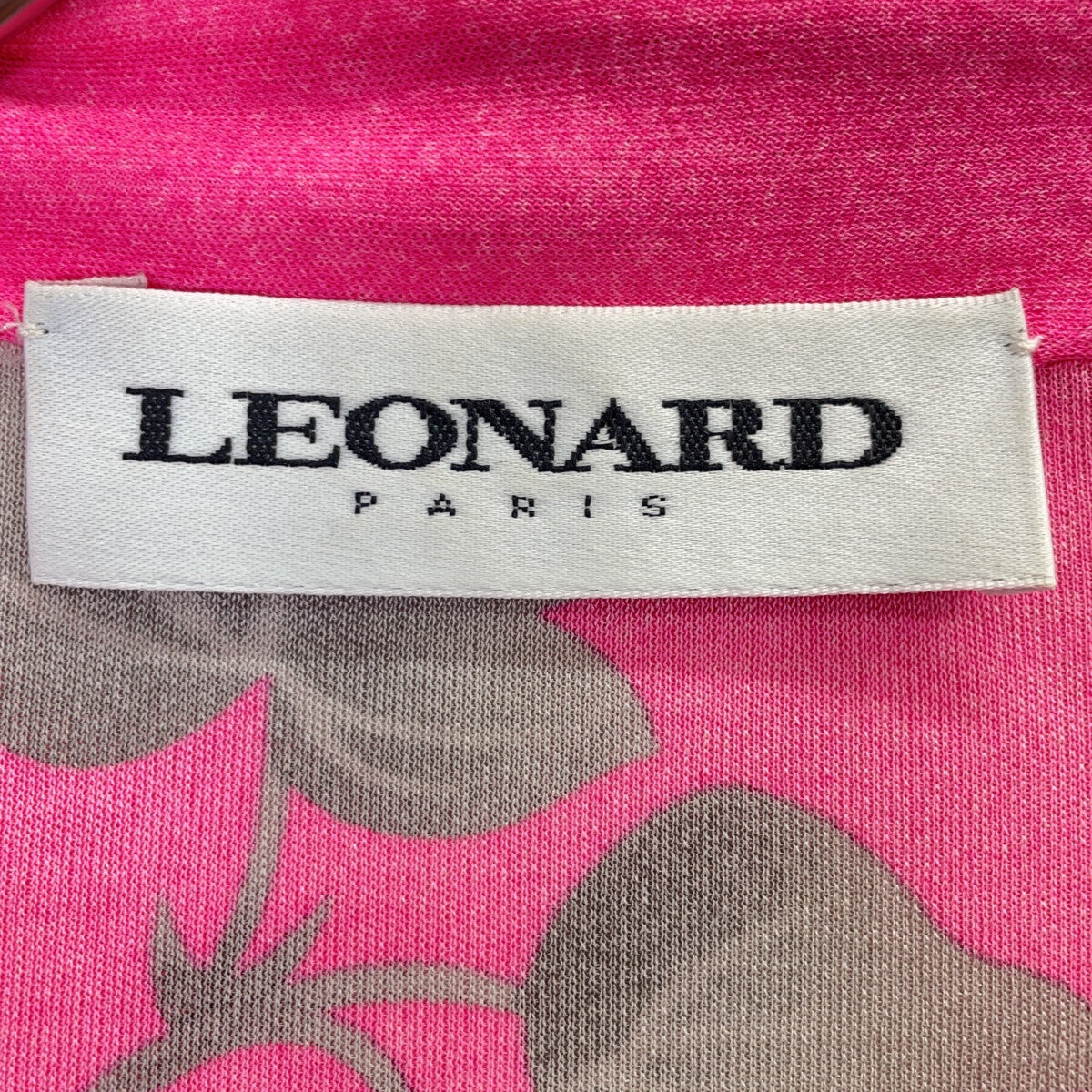 LEONARD レオナール ピンク 総柄 シルク100 L/Sシャツ トップス