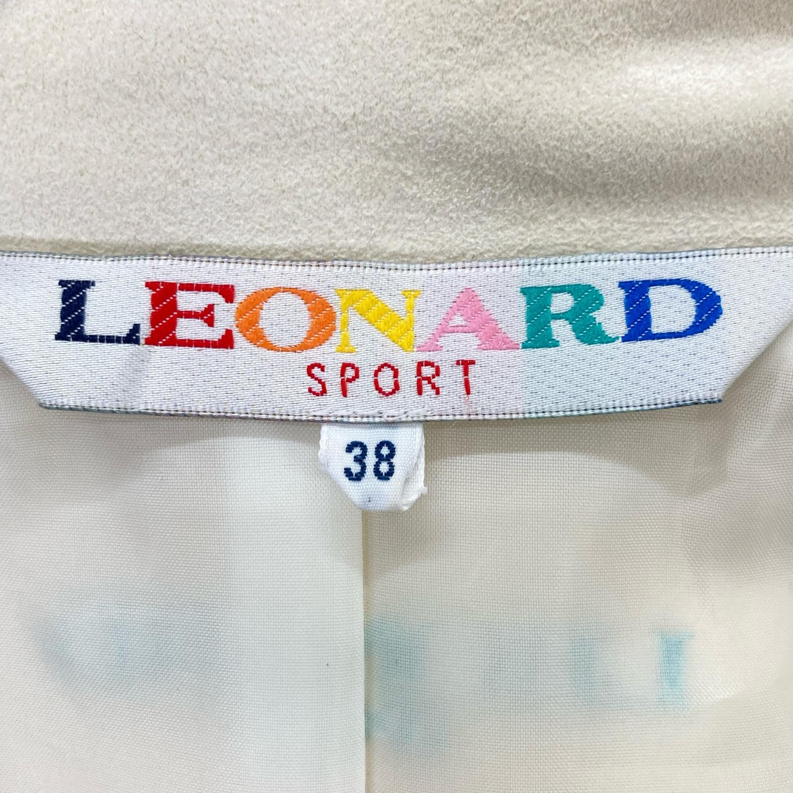 LEONARDSPORT レオナールスポーツ ホワイト スウェードレザー コート コート