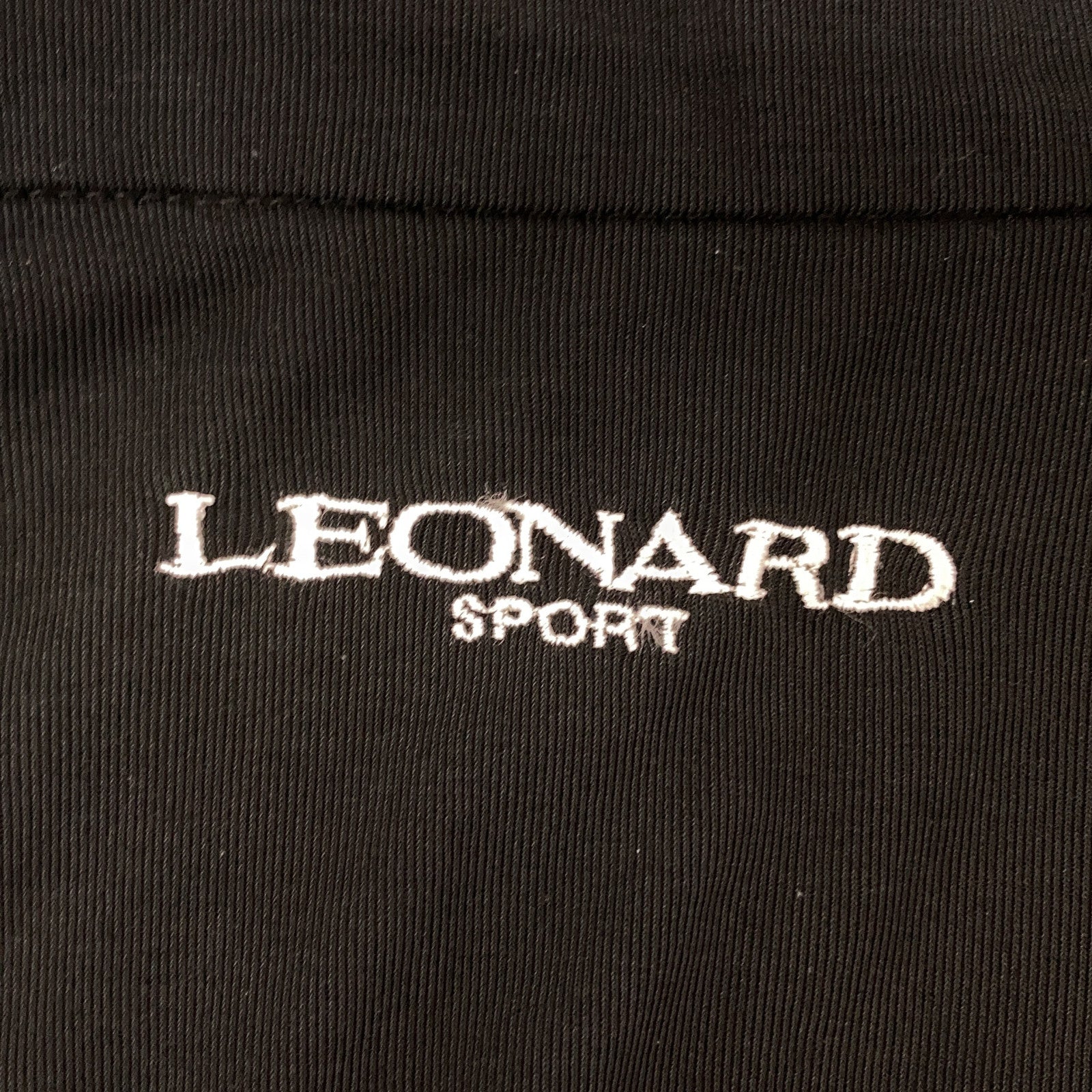 LEONARD レオナール 0538291 ブラック コットン100 ドローストリング L/Sシャツ トップス