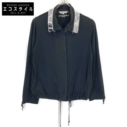LEONARD レオナール 0538291 ブラック コットン100 ドローストリング L/Sシャツ トップス