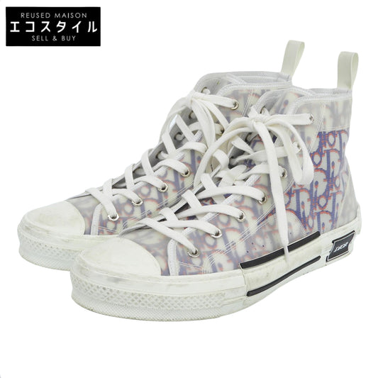 DIOR ディオール 20CLS 総柄 B23 ハイカット スニーカー シューズ メンズ ホワイト 42 シューズ