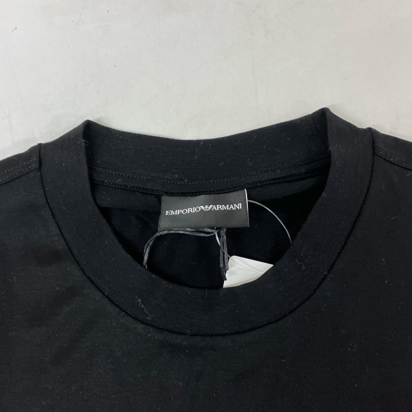 EMPORIOARMANI エンポリオアルマーニ EM002821 ブラック コットン混 Valentine's Day Tシャツ トップス