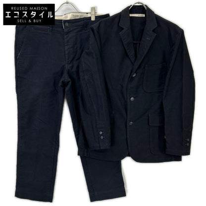 BONCOURA Black Moleskin 3-Button Jacket & Pants Set-up Suit