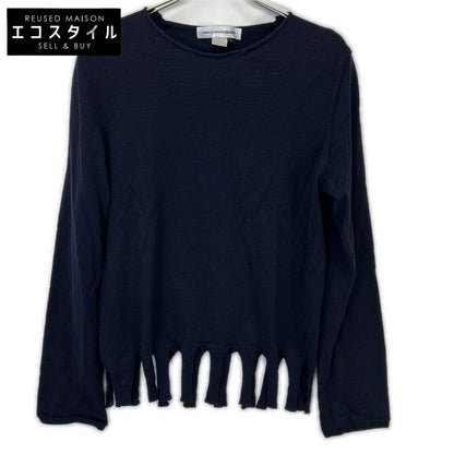 COMMEdesGARCONS SHIRT コムデギャルソンシャツ W26508 ウール 裾フリンジ ニットセーター トップス