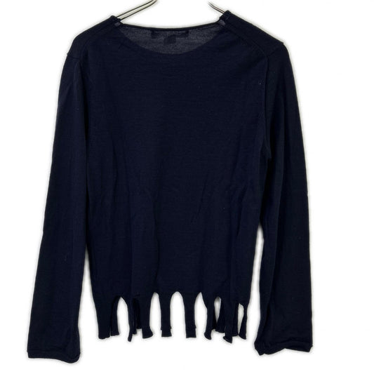 COMMEdesGARCONS SHIRT コムデギャルソンシャツ W26508 ウール 裾フリンジ ニットセーター トップス