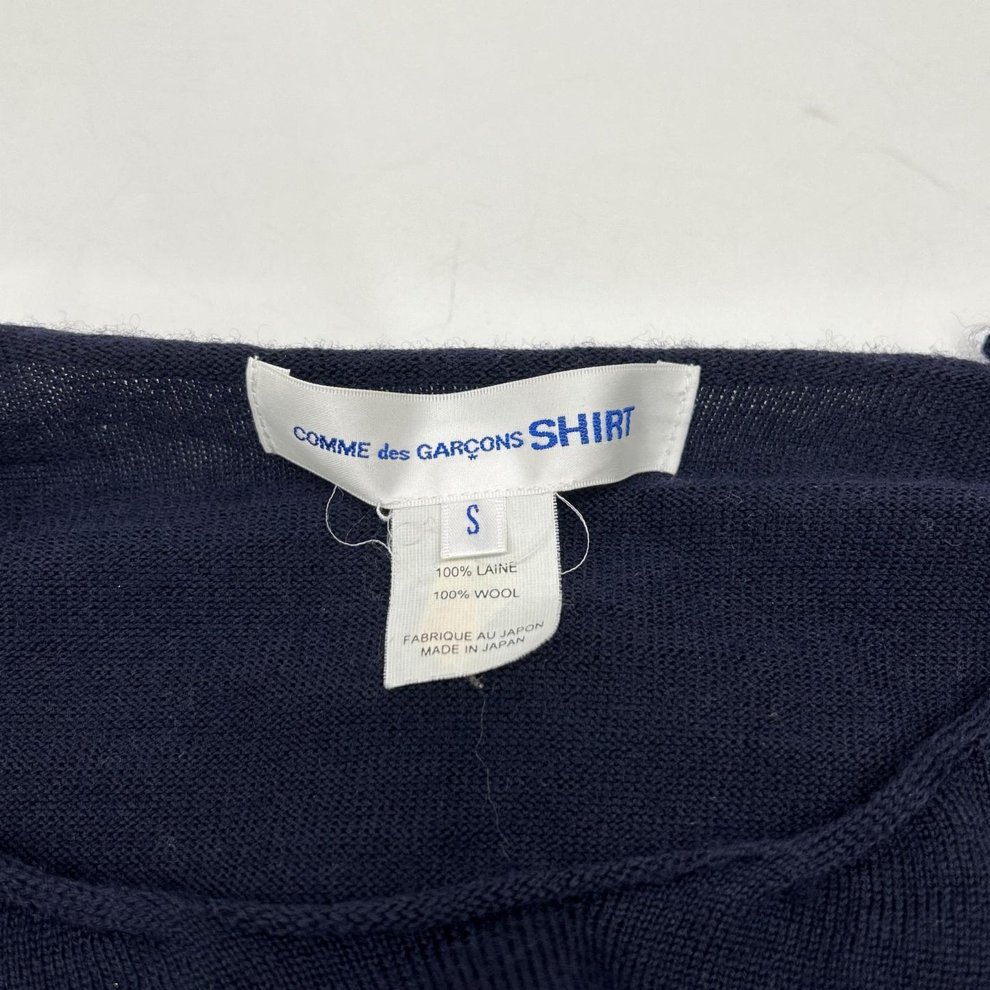COMMEdesGARCONS SHIRT コムデギャルソンシャツ W26508 ウール 裾フリンジ ニットセーター トップス