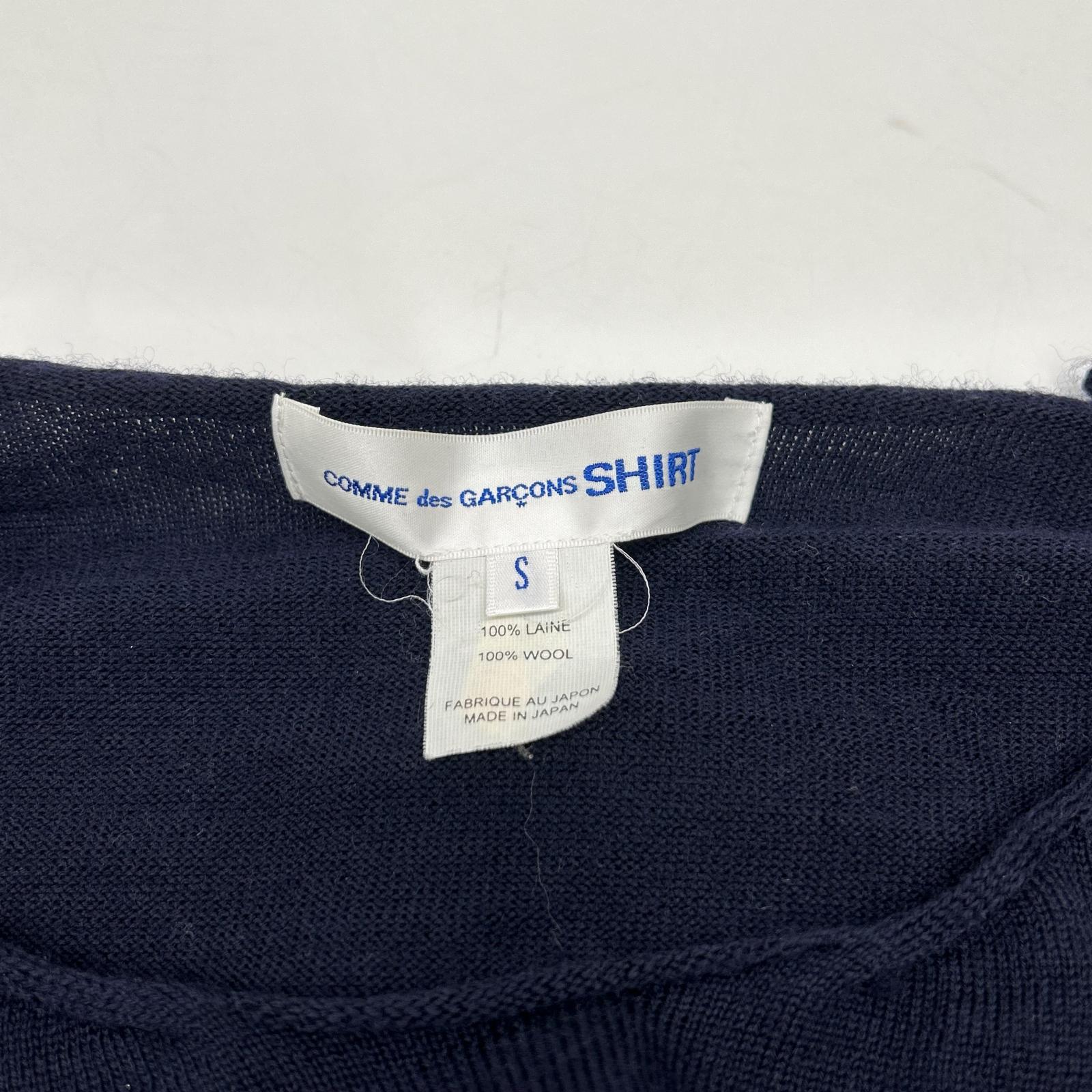 COMMEdesGARCONS SHIRT コムデギャルソンシャツ W26508 ウール 裾フリンジ ニットセーター トップス