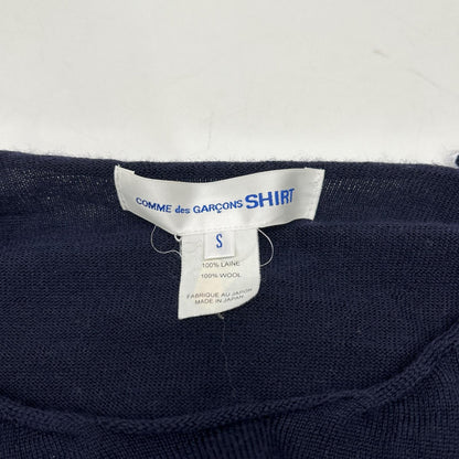 COMMEdesGARCONS SHIRT コムデギャルソンシャツ W26508 ウール 裾フリンジ ニットセーター トップス
