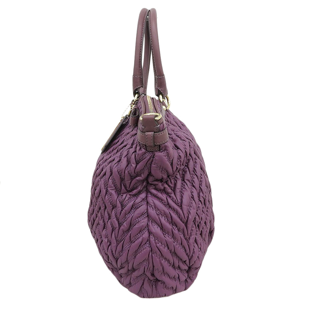 COACH Madison Chevron 2-Way Bag Tote Bag Women's Purple 70th Anniversary Model Tote Bag