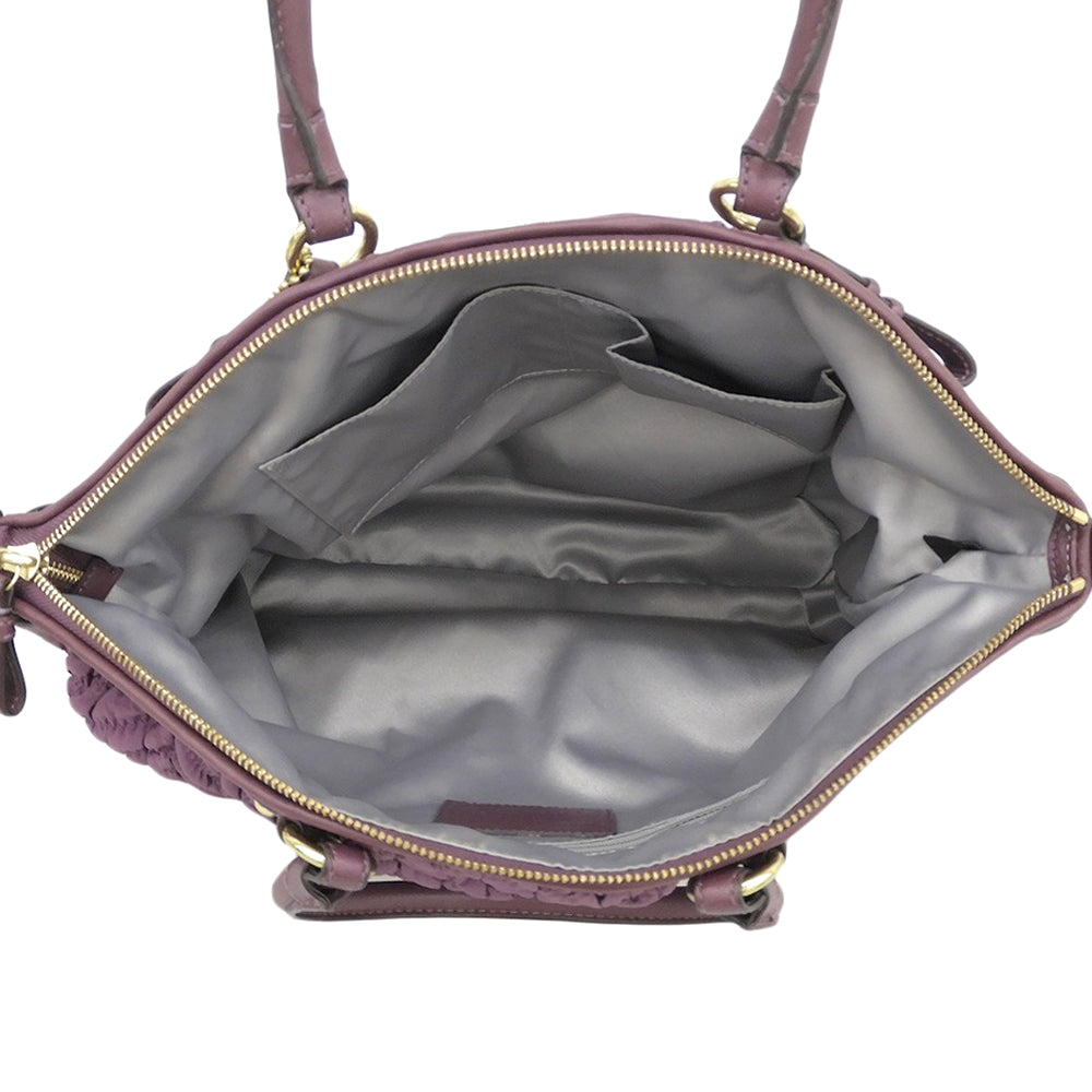 COACH Madison Chevron 2-Way Bag Tote Bag Women's Purple 70th Anniversary Model Tote Bag