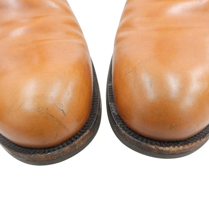 LOUIS VUITTON Leather Ankle Side Gore Monk Boots Men's Brown 7 1/2 Shoes