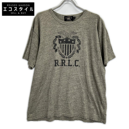 RRL ダブルアールエル 782607427003 グレー コットン100 RRLC 染み込みプリント Tシャツ トップス
