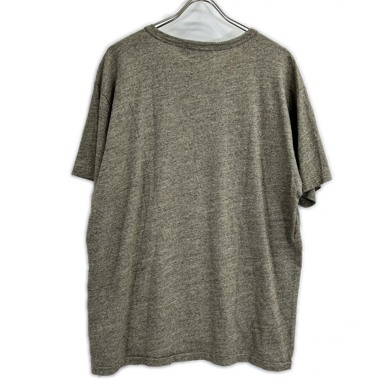 RRL ダブルアールエル 782607427003 グレー コットン100 RRLC 染み込みプリント Tシャツ トップス