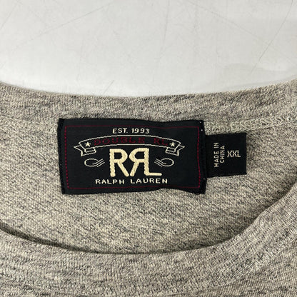 RRL ダブルアールエル 782607427003 グレー コットン100 RRLC 染み込みプリント Tシャツ トップス