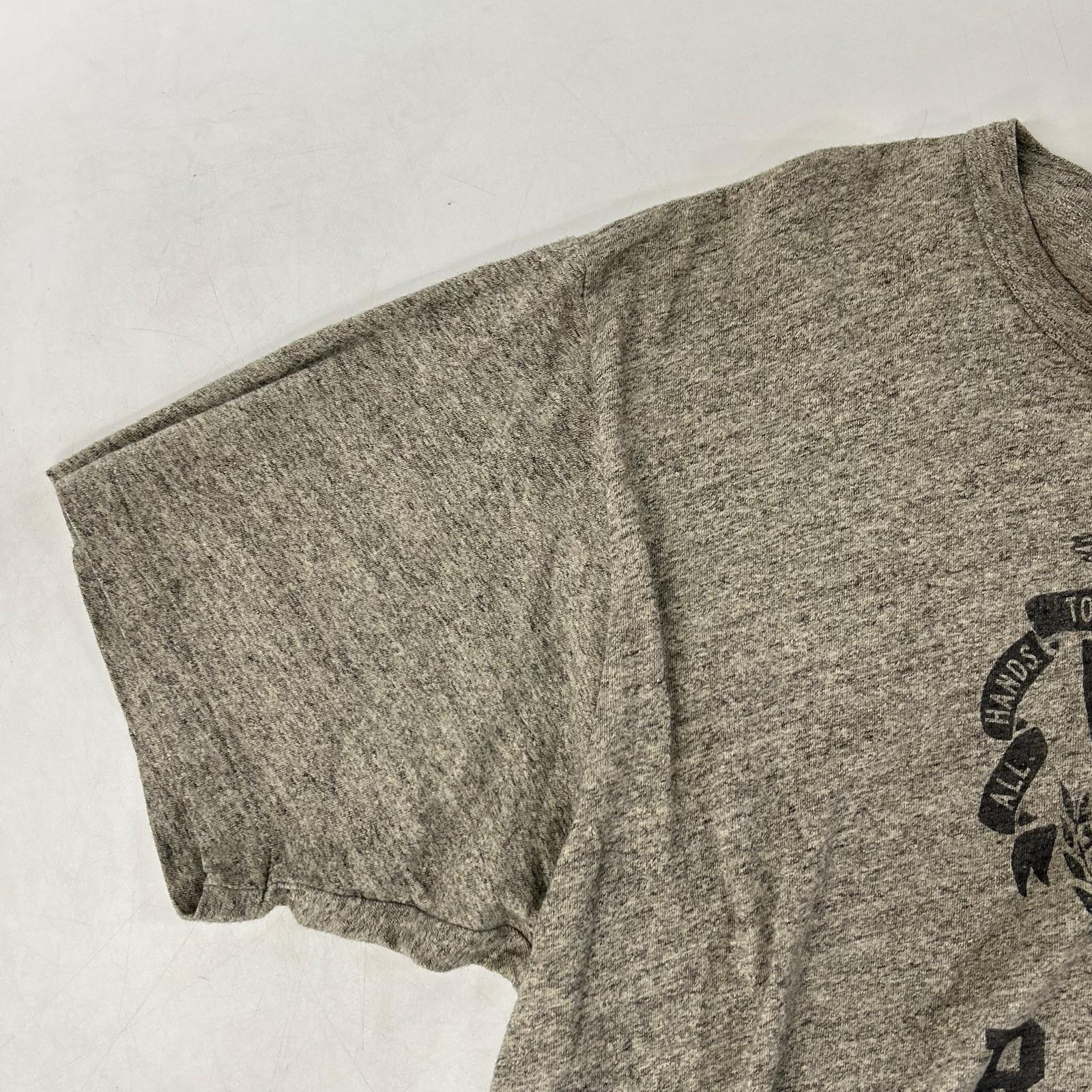 RRL ダブルアールエル 782607427003 グレー コットン100 RRLC 染み込みプリント Tシャツ トップス