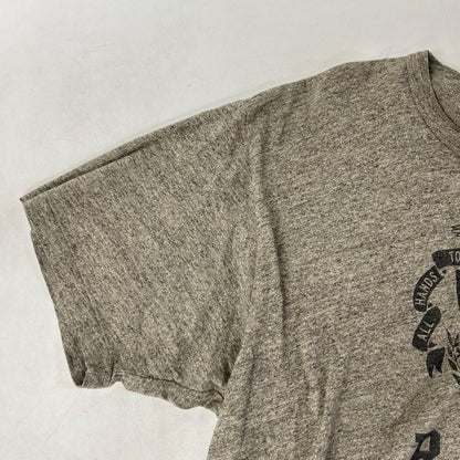 RRL ダブルアールエル 782607427003 グレー コットン100 RRLC 染み込みプリント Tシャツ トップス