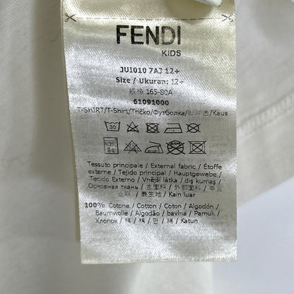 FENDI 芬迪 JUI010 白色 ZUCCA 耳机图案 T恤 上衣 12+