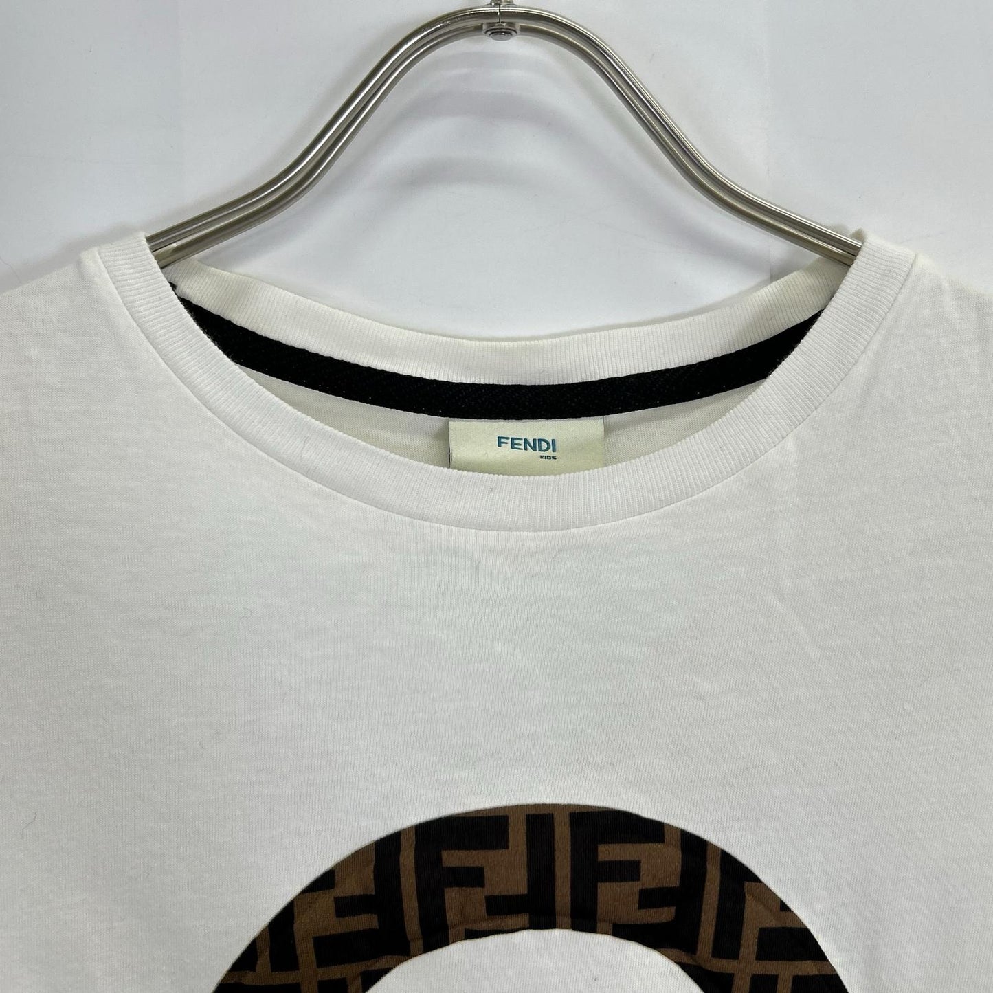 FENDI 芬迪 JUI010 白色 ZUCCA 耳机图案 T恤 上衣 12+