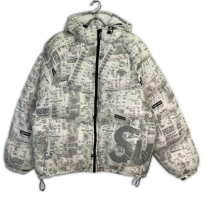 Supreme シュプリーム 20AW ホワイト Hooded Down Jacket Receipts ジャケット