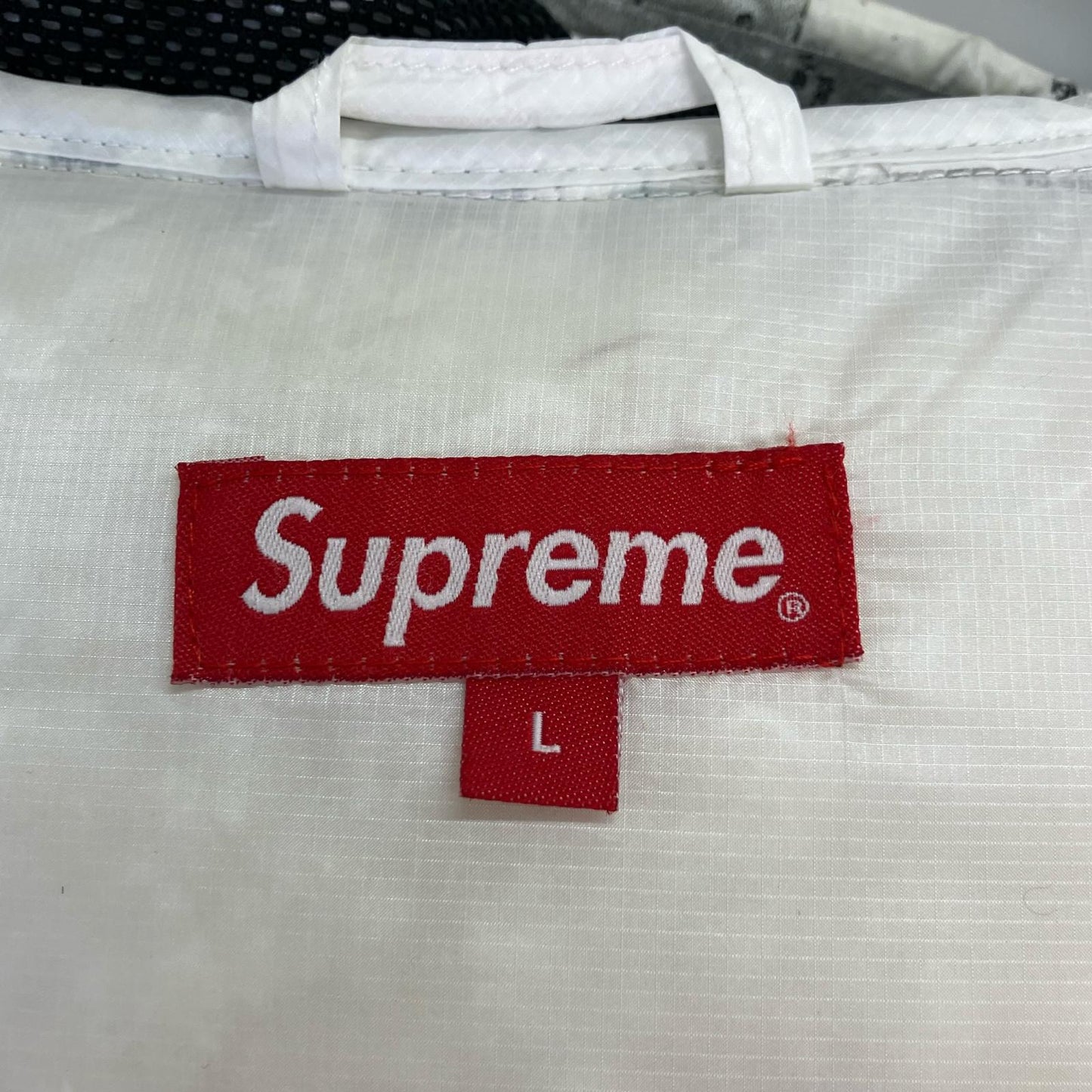Supreme シュプリーム 20AW ﾎﾜｲﾄ Hooded Down Jacket Receipts ジャケット L メンズ