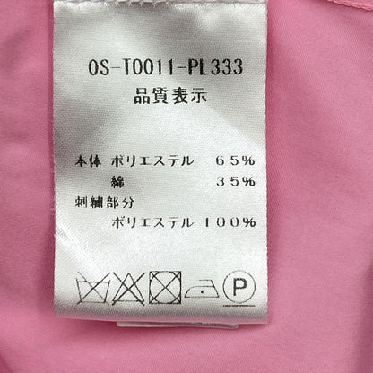 NINARICCI ニナリッチ 0S-T0011-PL333 ピンク オーバーサイズ バック刺繍 シャツ トップス