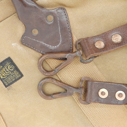 RRL ダブルアールエル キャンバス×レザー 2WAY ブリーフ バッグ ビジネスバッグ メンズ ブラウン ビジネスバッグ ブリーフケース