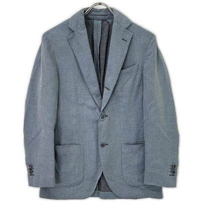 LARDINI JG226AQ-60 Light Blue 100% Cotton Birdseye 2B Tailored Jacket