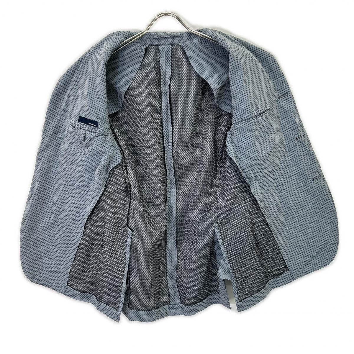 LARDINI JG226AQ-60 Light Blue 100% Cotton Birdseye 2B Tailored Jacket