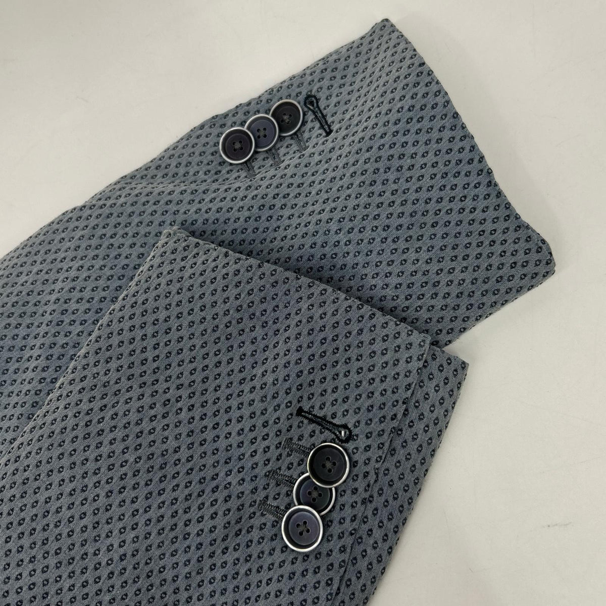 LARDINI JG226AQ-60 Light Blue 100% Cotton Birdseye 2B Tailored Jacket