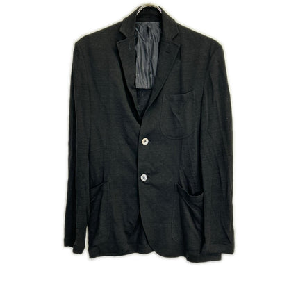 Cruciani CU17.200 Black 100% Linen Jersey Tailored Jacket 44