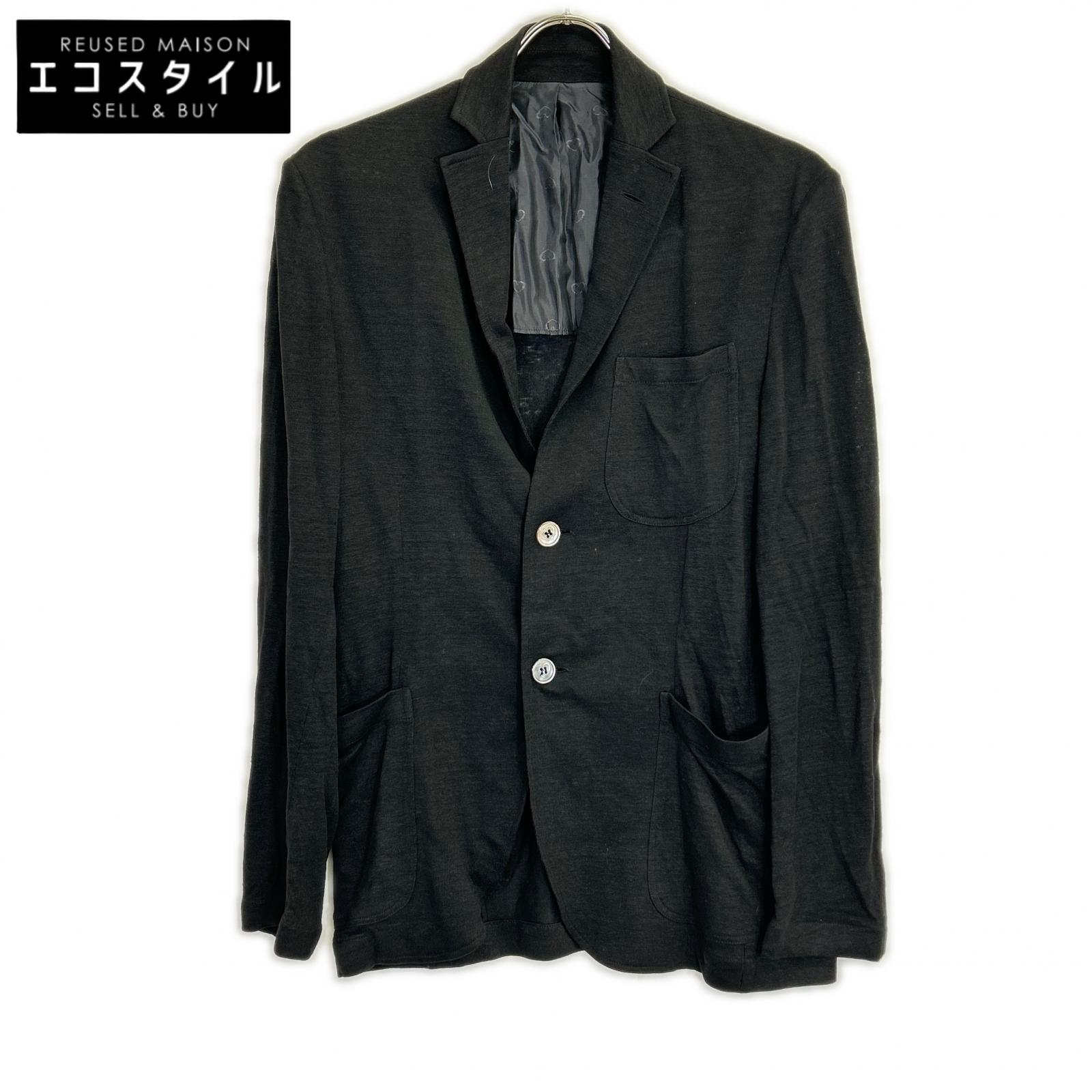Cruciani CU17.200 Black 100% Linen Jersey Tailored Jacket 44