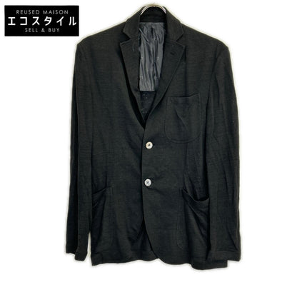 Cruciani CU17.200 Black 100% Linen Jersey Tailored Jacket 44