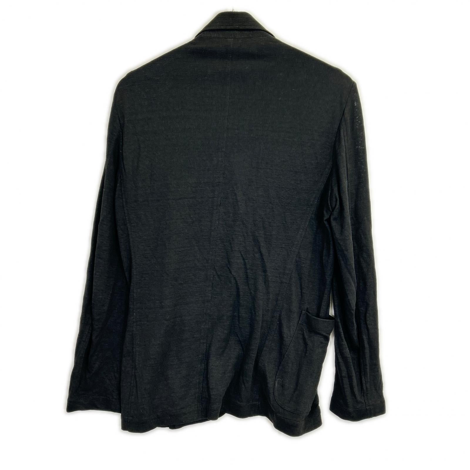 Cruciani CU17.200 Black 100% Linen Jersey Tailored Jacket 44