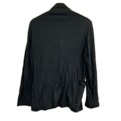 Cruciani CU17.200 Black 100% Linen Jersey Tailored Jacket 44