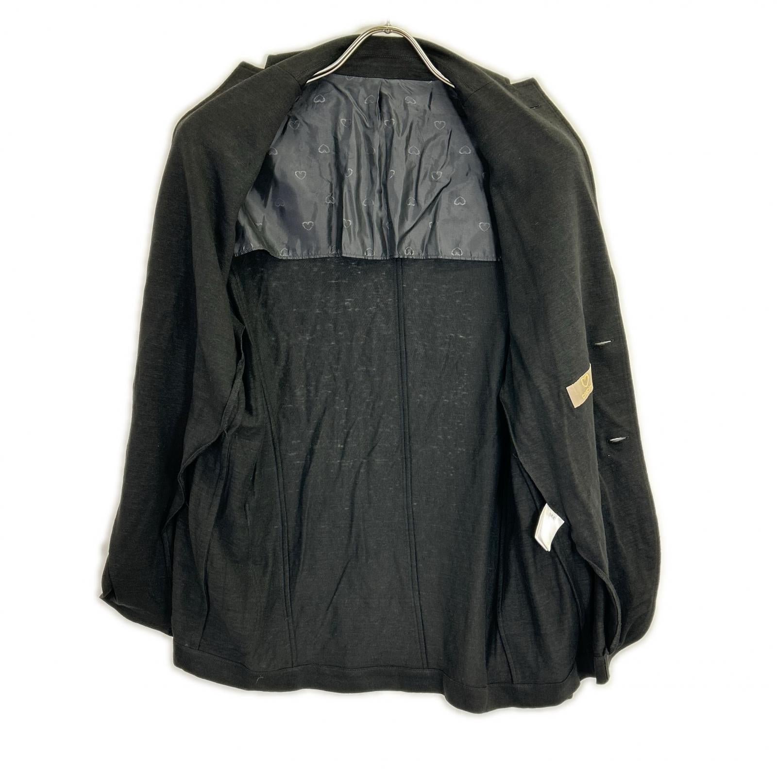 Cruciani CU17.200 Black 100% Linen Jersey Tailored Jacket 44