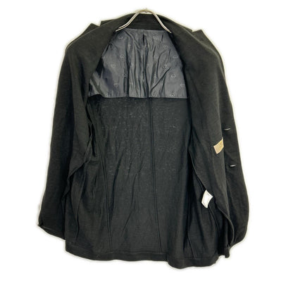 Cruciani CU17.200 Black 100% Linen Jersey Tailored Jacket 44