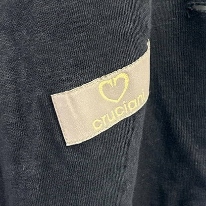 Cruciani CU17.200 Black 100% Linen Jersey Tailored Jacket 44