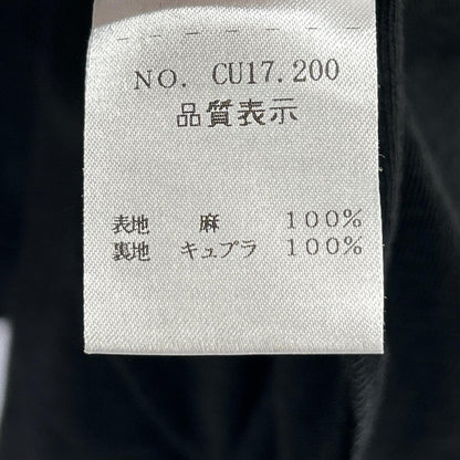 Cruciani CU17.200 Black 100% Linen Jersey Tailored Jacket 44