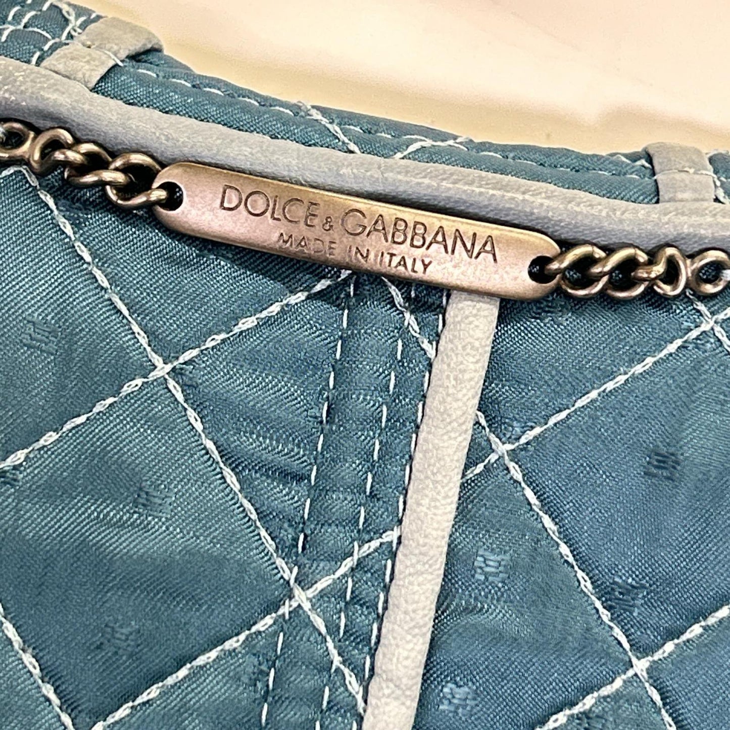 DOLCE&GABBANA ドルチェアンドガッバーナ G9FR9L ライトブルー ラムレザー ジップアップフーディー ジャケット
