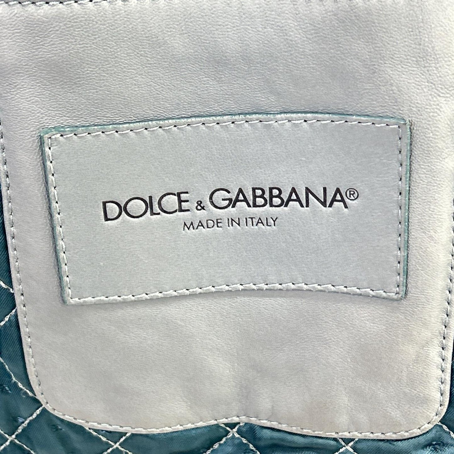 DOLCE&GABBANA ドルチェアンドガッバーナ G9FR9L ライトブルー ラムレザー ジップアップフーディー ジャケット