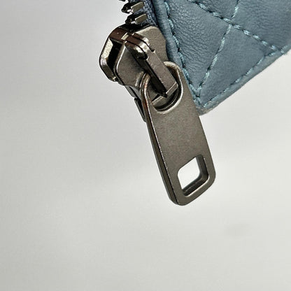 DOLCE&GABBANA ドルチェアンドガッバーナ G9FR9L ライトブルー ラムレザー ジップアップフーディー ジャケット