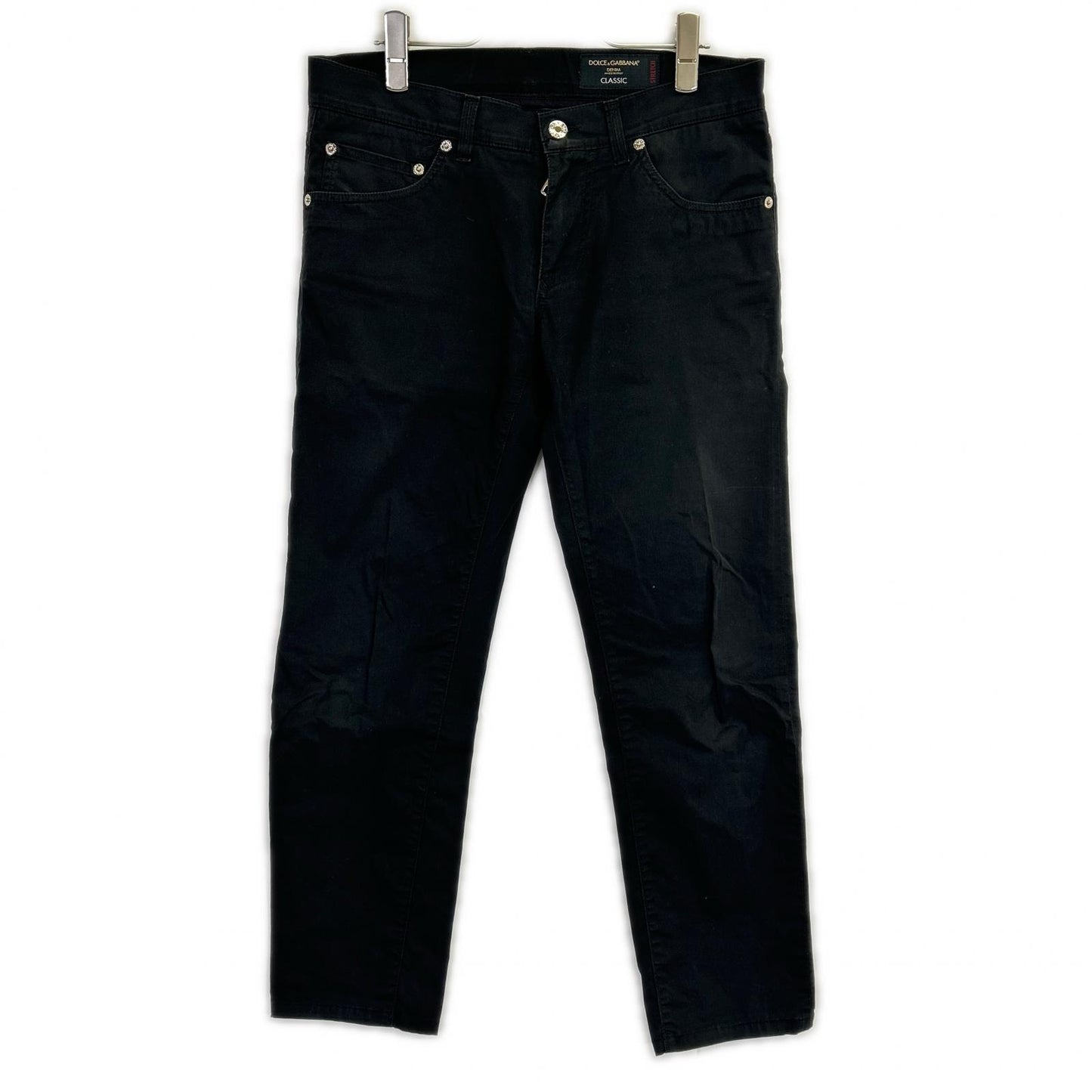 DOLCE&GABBANA GYD2LT Black Classic Skinny Denim Pants Bottoms