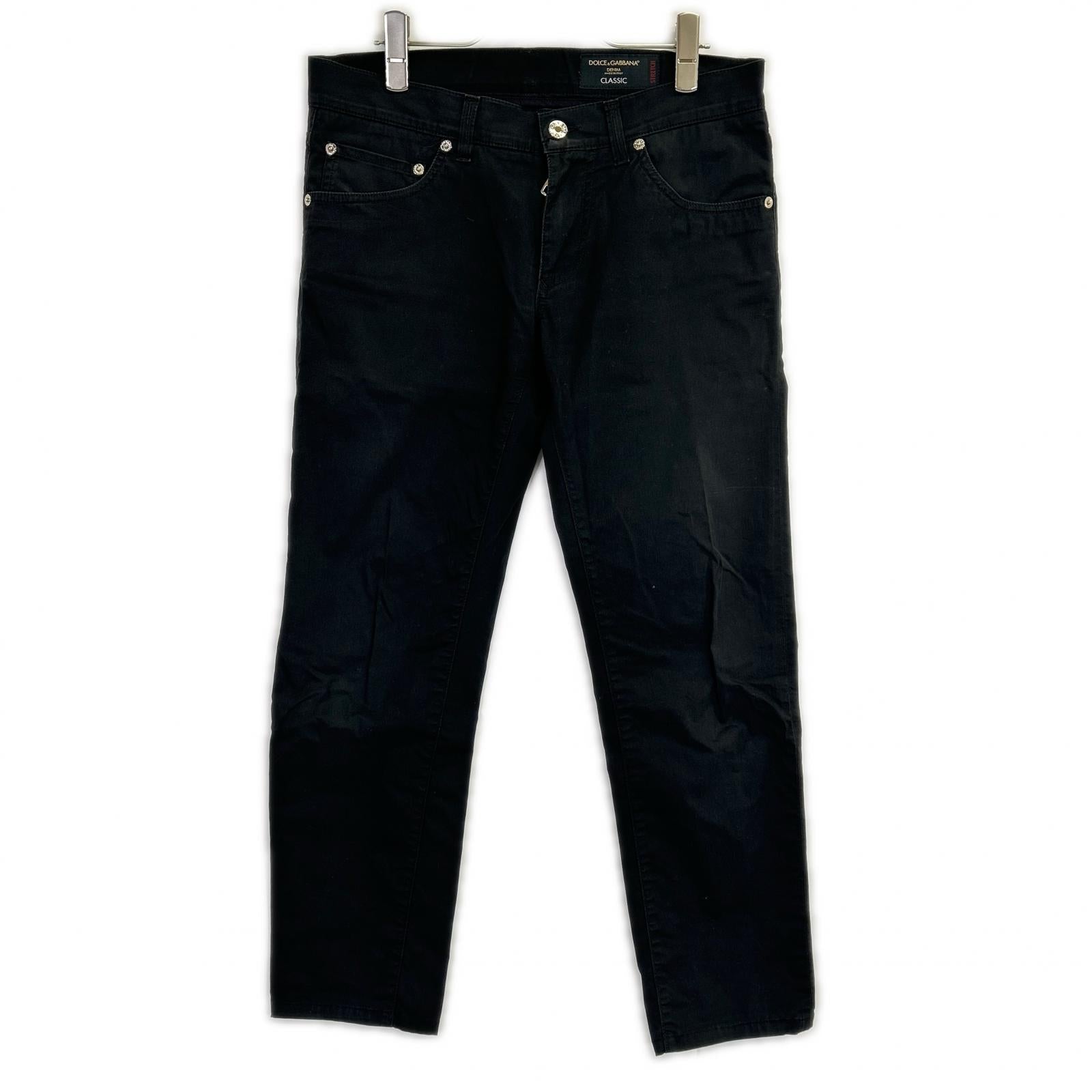 DOLCE&GABBANA GYD2LT Black Classic Skinny Denim Pants Bottoms
