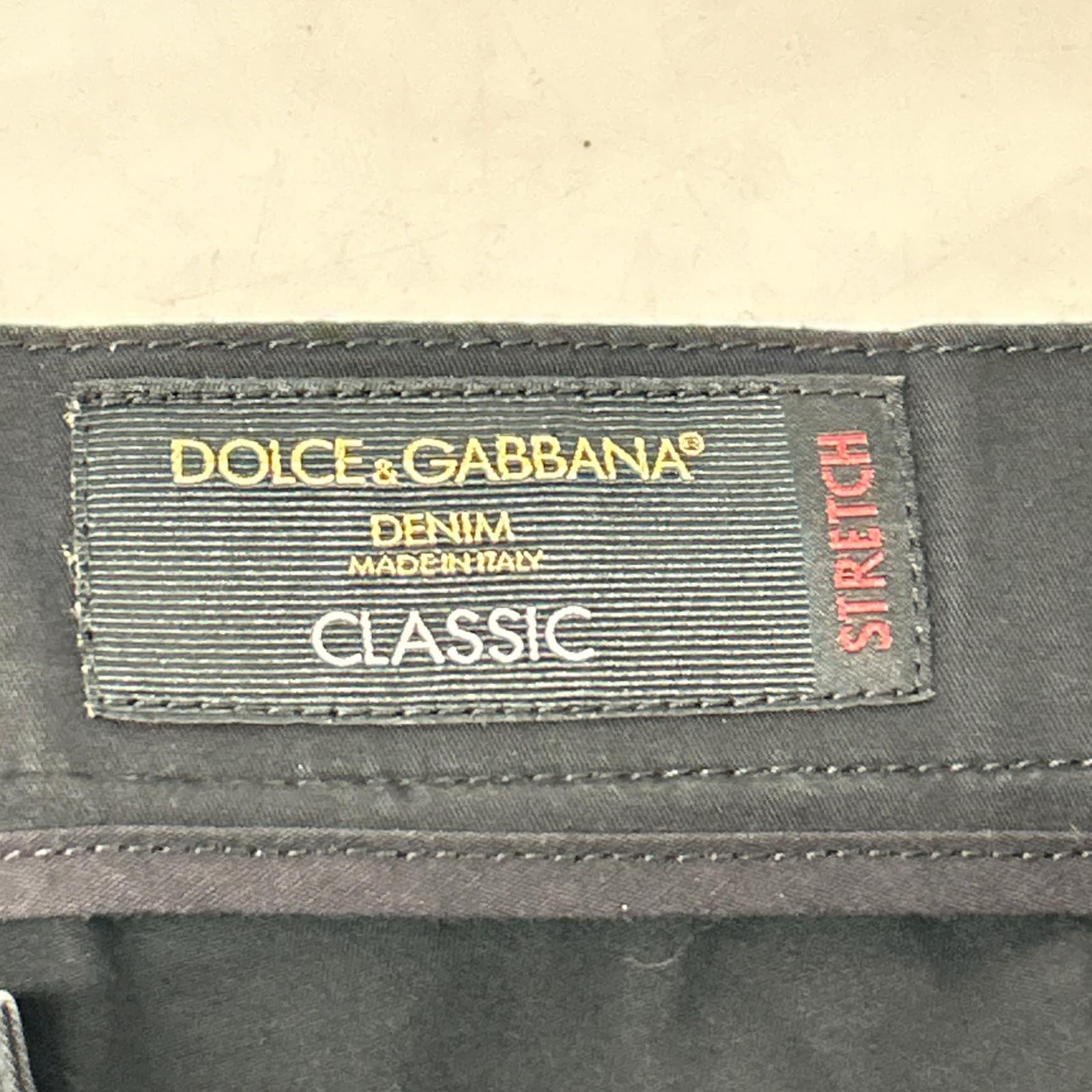 DOLCE&GABBANA GYD2LT Black Classic Skinny Denim Pants Bottoms