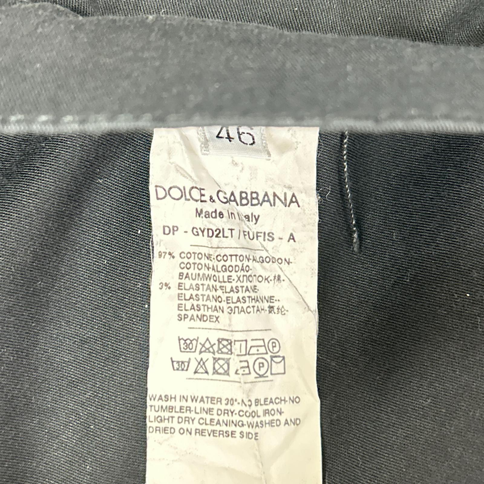 DOLCE&GABBANA GYD2LT Black Classic Skinny Denim Pants Bottoms