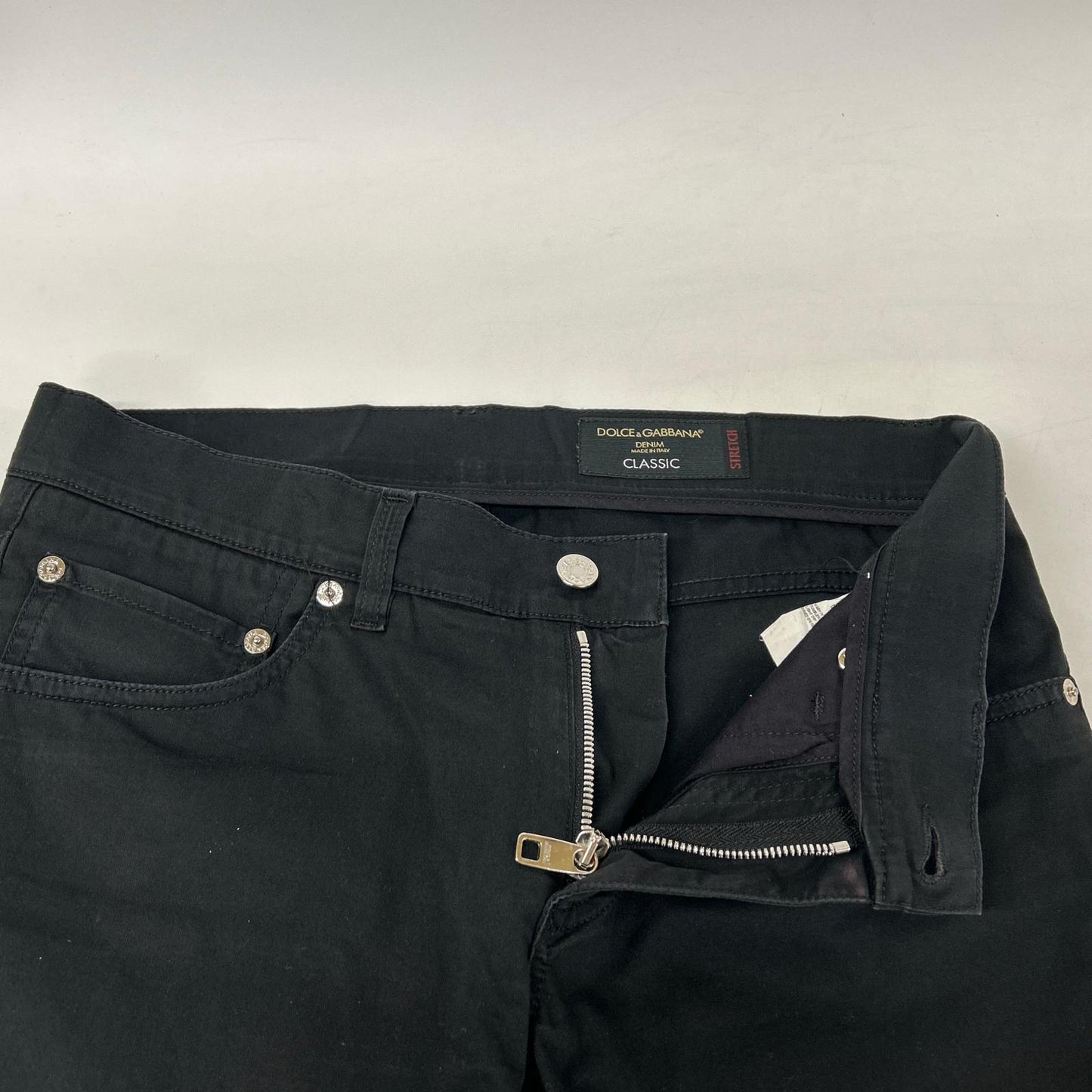 DOLCE&GABBANA GYD2LT Black Classic Skinny Denim Pants Bottoms