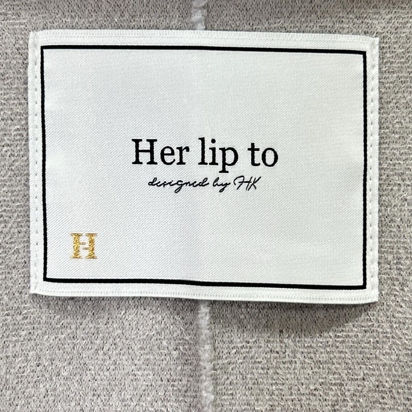 her lip to ハーリップトゥ 1243307086 グレー Grace Wrap エコファー ロングコート コート
