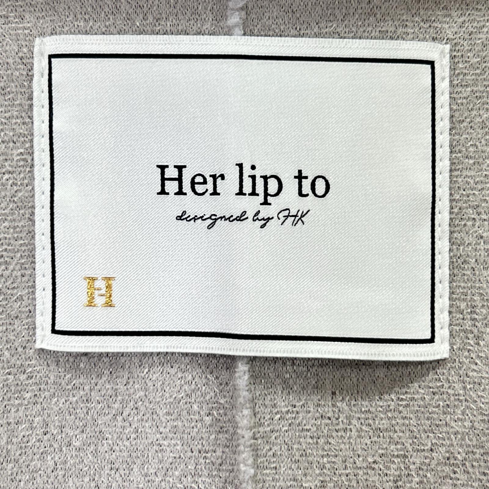 her lip to ハーリップトゥ 1243307086 グレー Grace Wrap エコファー ロングコート コート