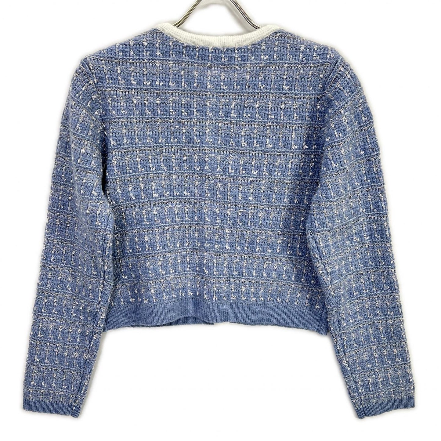 Her lip to Her lip to 1244202171 Blue Tweed Cardigan Jacket Jacket M